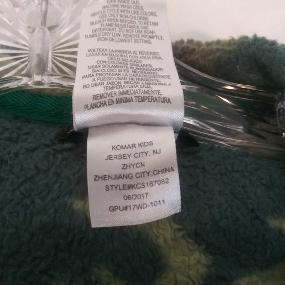 Climatesmart boys (childrens) size Small 4/6 green and brown dinosaur robe - Picture 9 of 9